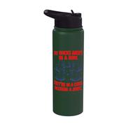 My Ducks aren't in A Row Circle Passing Joint Funny Meme Stainless Steel Insulated Water Bottle