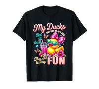 My Ducks May Not Be in A Row At Least They are Having Fun Value Graphic T-Shirt, Men, Black, L