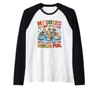 My Ducks Not in A Row Funny Quote Design Raglan Baseball Tee