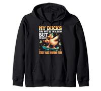 My Ducks Not in a Row - Quirky Life Chaos design Zip Hoodie