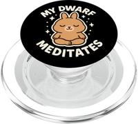 My Dwarf Rabbit Meditates Cute Funny Bunny PopSockets PopGrip for MagSafe