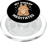 My Dwarf Rabbit Meditates Funny Cute Bunny PopSockets PopGrip for MagSafe