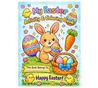 My easter activity & coloring book.: Fun Mazes, brain teasers & Cute Easter Coloring Pages for Kids Ages 3-7