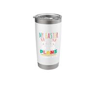 My Easter Plans are All About Bunny PJs Fun Stainless Steel Insulated Tumbler