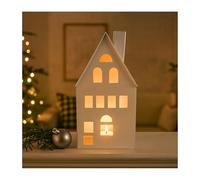 My Eco Soul White Iron House Candle Holder | House shaped lantern | Christmas Tealight Lantern | Modern Festive Ornament | Housewarming Gift | Christmas Decor | Nordic Home Decor
