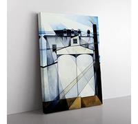 My Egypt By Charles Demuth Classic Painting Canvas Wall Art Print Ready to Hang, Framed Picture for Living Room Bedroom Home Office Décor, 60x40 cm (24x16 Inch)