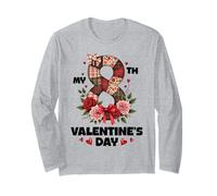 My Eighth Valentine Day 8th Celebration Happy Couple Lovers Long Sleeve T-Shirt