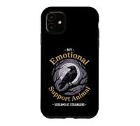 My Emotional Support Animal... Funny Crow Birds Raven Gothic Case for iPhone 11