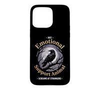 My Emotional Support Animal... Funny Crow Birds Raven Gothic Case for iPhone 15 Pro Max