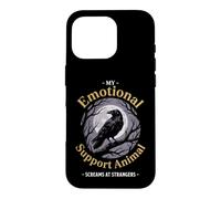 My Emotional Support Animal... Funny Crow Birds Raven Gothic Case for iPhone 16 Pro