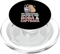 My Emotional Supports Are Boba And Capybara Cute Boba Lover PopSockets PopGrip for MagSafe