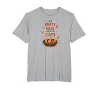My Empty Nest is Full of Cats T-Shirt, Men's Big and Tall, Heather Grey, 4X Tall