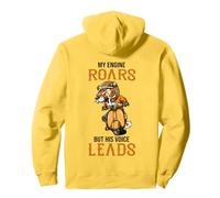 My Engine Roars But His Voice Leads Motorcycle Faith Bikers Pullover Hoodie