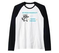 My Entire Personality is A Trauma Response Cute Raccoon Raglan Baseball Tee