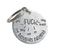 My Everyday Thoughts-Funny Keychain, Stainless Steel Keychain, Personalized Gifts For Men (A)