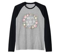 My Ex is Scared of Me Breakup Revenge - Raglan Baseball Tee