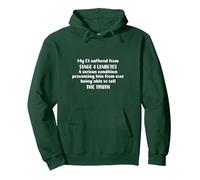 My EX Suffered From Stage 4 Liabetes, Funny Lying Ex Partner Pullover Hoodie, Adult Unisex, Dark Green, Medium