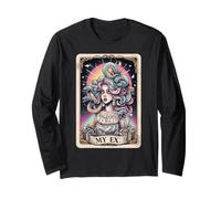 My Ex tarot with snake-haired hydra retro breakup chaos Long Sleeve T-Shirt