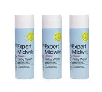 My Expert Midwife Baby Cleansing Wash, Newborn Bath & Body Wash, Sensitive Skin + Fragrance Free, Dematalogically Tested, Pack of 3