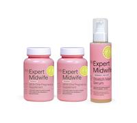 My Expert Midwife First Trimester Trio, All in One Pregnancy Supplements Duo and Stretch Mark Serum, Support for The Early Days of Pregnancy