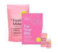 My Expert Midwife For Your Bits Gift Set, Prep & Post-Birth Recovery Care for Your Perineum, with Spritz for Bits Postnatal Relief Spray, Peri Prep Perineal Massage Oil and Soak for Bits Bath Salts