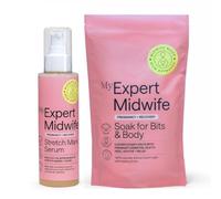 My Expert Midwife Pregnancy & Postpartum Self-Care Duo - Premium 100% Natural Bath Salts (750g) & Stretch Mark Serum (150ml)