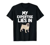 My Expertise Lies in Pugs Small Dog Breed Wrinkly Face Round T-Shirt