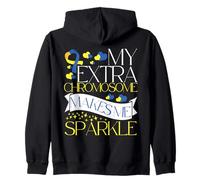 My Extra Chromosome Makes Me Sparkle World Down Syndrome Day Zip Hoodie