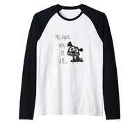 My Eyes Say It All Cute Puppy Raglan Baseball Tee