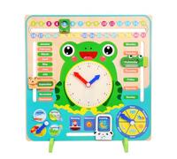 My F-irst Daily Calendar- 3+ For Boy Or Girl & Premier Stationery Clever Clock - Children Multi-function Early Education Toys Calendar Teaching Clock Wooden Clock Kids Countdown Kalender Kind