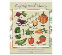 My Fab Food Diary - Compatible With Calorie Tracking, Meal Planner, Shopping Lists, Food Values, Weight Loss Exercises, Workout Log Pages & More! - CC:184