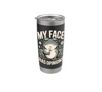 My Face Has Opinions Frog Sarcasm Stainless Steel Insulated Tumbler