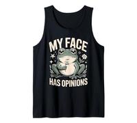 My Face Has Opinions Frog Sarcasm Tank Top
