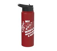 My Face When I Misplace A Note Funny Musician Musical Note Stainless Steel Insulated Water Bottle