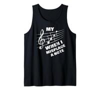 My Face When I Misplace A Note Funny Musician Musical Note Tank Top