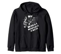 My Face When I Misplace A Note Funny Musician Musical Note Zip Hoodie