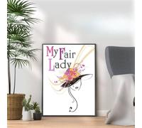 My Fair Lady Poster Print, Musical Print, A4 A3 West End Broadway Theatre Show, Wall Art Deco Special Canvas West End Print, London theatre art frame options (A4 Print Only)