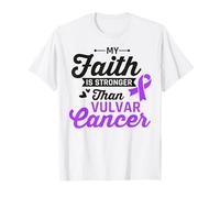 My Faith is Stronger Than Vulvar Cancer Awareness Warrior T-Shirt