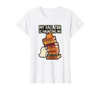 My Fall Tbr is Haunting Spooky Story Book Lover Enthusiast Value Graphic T-Shirt, Women, White, M