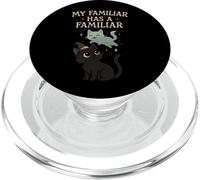 My Familiar Has A Familiar Witch Cat PopSockets PopGrip for MagSafe
