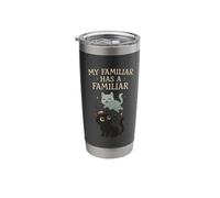 My Familiar Has A Familiar Witch Cat Stainless Steel Insulated Tumbler