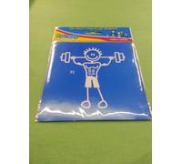 My Family Car Stickers ~ Sticker FATHER/DAD LIFTING WEIGHTS (F3)