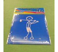 My Family Car Stickers ~ Sticker FATHER ~ PLAYING GOLF (F4)
