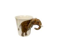 My Family House Elephant Ceramic Mugs 3D Animal Head Handle Mug Novelty Gift Animal Tea Coffee Novelty Handle Thailand