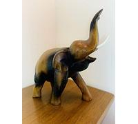 My Family House Hand Carved Wooden Elephant Trunk Up Fair Trade Various Sizes (Large)