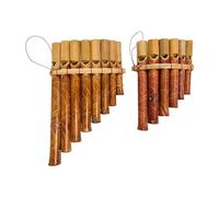 My Family House Pan Flute - Bamboo - Hand Carved Musical Instrument - 21 x 12 cm