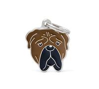 My Family Personalised Dog Tag Made in Italy, Bullmastiff, Dog Tag with Free Engraving, Metal Enamel, Friends Collection, 28 x 33 mm