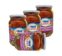 My Family Pickled Tomatoes With Garlic 880G Eingelegte Tomaten Mit Knoblaich Canned Food Ready To Use Product Of Romania Pack of 4