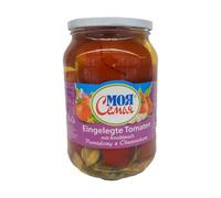 My Family Pickled Tomatoes With Garlic 880G Eingelegte Tomaten Mit Knoblaich Canned Food Ready To Use Product Of Romania Pack of 1