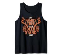 My Family Tree Has A Deer Stand in It Funny Buck Hunters Tank Top